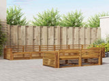 Outdoor Sofa Set 8 pcs Natural Solid Acacia Wood 3373664