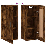 Wall Mounted Cabinet Smoked Oak 34.5x34x90 cm Engineered Wood 830513