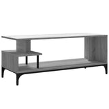 TV Cabinet Grey Sonoma 102x40x41 cm Engineered Wood and Powder-coated Steel 842414