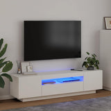 TV Cabinet with LED Lights White 160x35x40 cm 804427