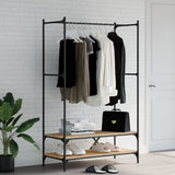 Clothes Rack with Shelves Sonoma Oak Engineered Wood 834201