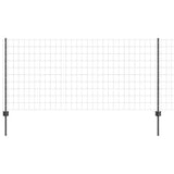 Welded Wire Fence 10 x 1 m PVC-Coated Steel Grey Mesh 3336081