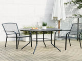 Patio Table Round Anthracite 110x72.5 cm Powder-coated Steel 4009264