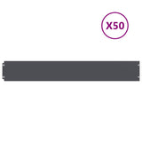 Lawn Edgings 50 pcs Anthracite 15x103 cm Cold-rolled Steel 860150