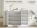 Shoe Storage Cabinet Two Doors w/ Adjustable 4 Shelves Cupboard Footwear Rack Stand Organiser T3398P344244