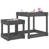 Sand Tables 2 pcs Grey Solid Wood Pine 825053
