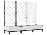 Garden Planter with Trellis&Wheels 3 pcs White PP 3423075