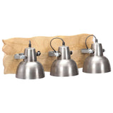Industrial Wall Lamp Silver 68x23 cm E27 Mango Wood 320596