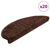 Stair Mats 20 pcs 65x21x4 cm Brown Half Round Large 3365848