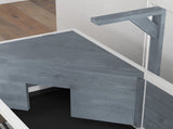 Wooden Tortoise House with Storage Shelf, Clear Observation Windows, Lamp Holder, Openable Top, T3398P375365