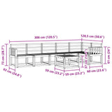 Outdoor Sofa Set 7 pcs Natural Solid Acacia Wood 3366492