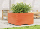 Garden Planter Wax Brown 60x60x49.5 cm Solid Wood Pine 3282521