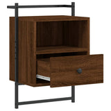 Bedside Cabinets Wall-mounted 2 pcs Brown Oak 40x30x61 cm Engineered Wood 833442
