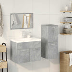 ZNTS 4 Piece Bathroom Furniture Set Concrete Grey Engineered Wood 3324902