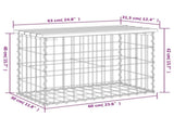 Garden Bench Gabion Design 63x31.5x42 cm Impregnated Wood Pine 834346