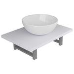 ZNTS Two Piece Bathroom Furniture Set Ceramic White 279341