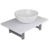 ZNTS Two Piece Bathroom Furniture Set Ceramic White 279341
