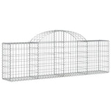 Arched Gabion Baskets 5 pcs 200x30x60/80 cm Galvanised Iron 3146071
