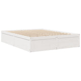 Bed with Mattress White 160x200 cm Solid Wood Pine 3281929