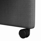 Dining Chairs with Wheels 2 pcs Dark grey 57 x 66 x 94 cm 42017802