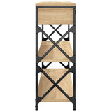 Console Table Sonoma Oak 100x28x75 cm Engineered Wood 834191