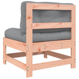 Middle Sofas with Cushions 2 pcs Solid Wood Douglas 825581