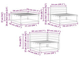 Outdoor Sofa Set 8 pcs White Solid Acacia Wood 3386848