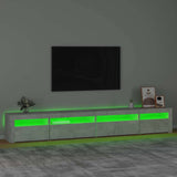 TV Cabinet with LED Lights Concrete Grey 270x35x40 cm 3152749