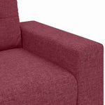Sofa Set with Cushion 2 pcs Wine Red 221 x 78 x 80 cm Fabric 3324713