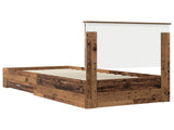 Bed Frame with Headboard Old Wood 90 x 200 cm Engineered Wood 3411357