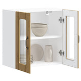 Kitchen Wall Cabinet with Glass Door Lucca Artisan Oak Engineered Wood 853916