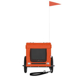 Pet Bike Trailer Orange and Black Oxford Fabric&Iron 93907