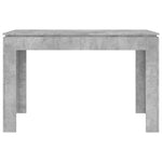 Dining Table Concrete Grey 120x60x76 cm Engineered Wood 800760