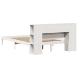 Bookcase Bed without Mattress White 140x190 cm Solid Wood Pine 3321537