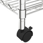 ZNTS 5-Tier Storage Shelf with Wheels 75x35x155 cm Chrome 250 kg 324629