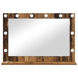 Vanity Mirror Rectangular with Mirror Old Wood 80 x 55 x 18 cm 868299