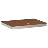 Garden Floor Shower WPC and Stainless Steel 201 Brown 42031214