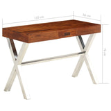 Desk Solid Acacia Wood Honey Finish 110x50x76 cm 245652