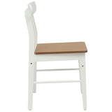 Dining Chair 2 pcs White and Natural 43 x 44.5 x 77 cm 42020488