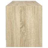 TV Cabinet with Glass Doors Sonoma Oak 102x37x42 cm 836373