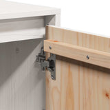 TV Cabinet White 110.5x35x44 cm Solid Wood Pine 814340