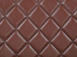 Bench 40 x 30 x 45 cm Real Leather Brown Diamond 42042099