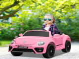 Volkswagen Beetle Licensed 12V Ride on Car w/ Remote Control, Suspension Wheels, Soft Start, Lights, T3398P348454