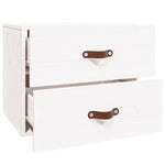 ZNTS Wall-mounted Bedside Cabinet White 50x36x40 cm 820978