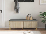 Hall Bench with Cushion with Door Sonoma Oak 100 x 38 x 46 cm 891538