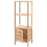 ZNTS Bathroom Storage Cabinet Solid Walnut Wood 39.5x35.5x123 cm 247099