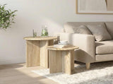 Side Table Set with Storage 2 pcs Sonoma Oak Engineered Wood 8001012