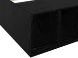 Bed Frame with Storage Black Oak 80 x 200 cm Engineered Wood 3429563