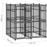 Outdoor Dog Kennel Steel 3.69 m 3097937