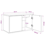 Wall-mounted TV Cabinet KIEL 69 x 33 x 40 cm Black Oak 8007138